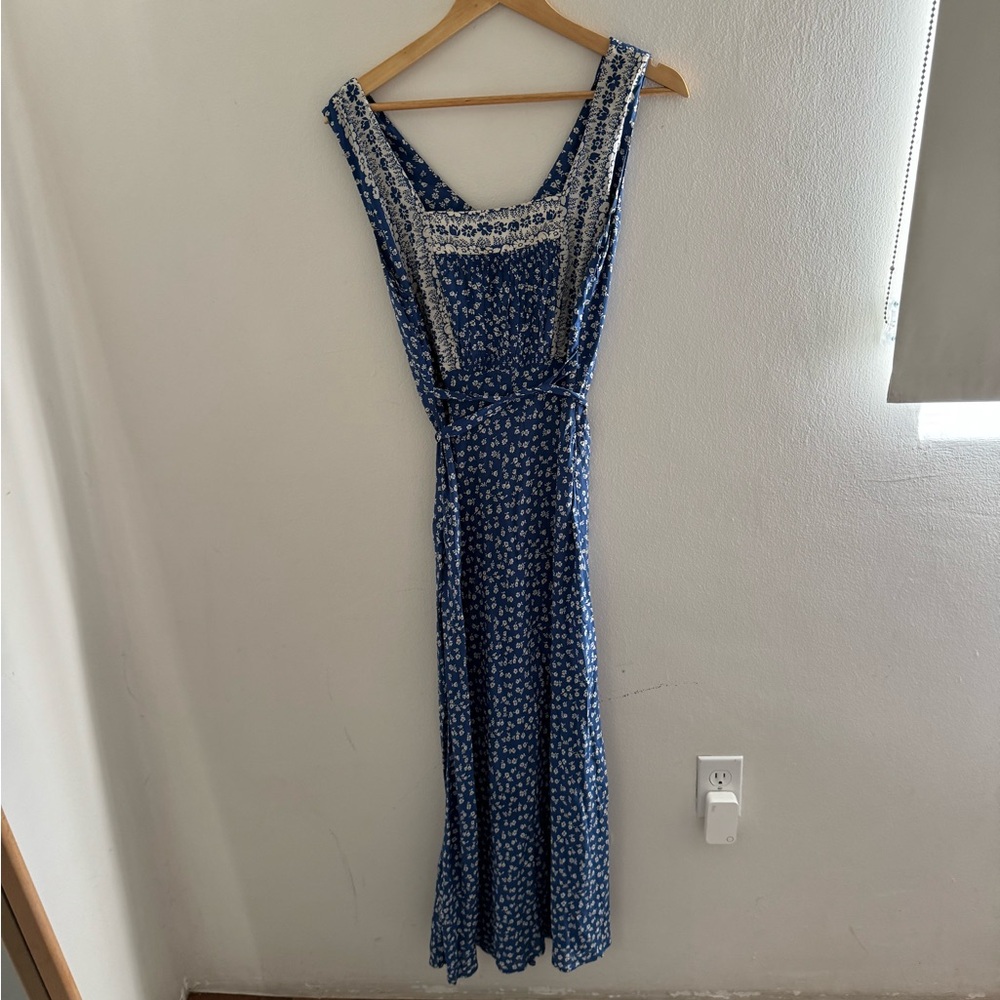 Polo Ralph Lauren Blue and White Maxi Dress